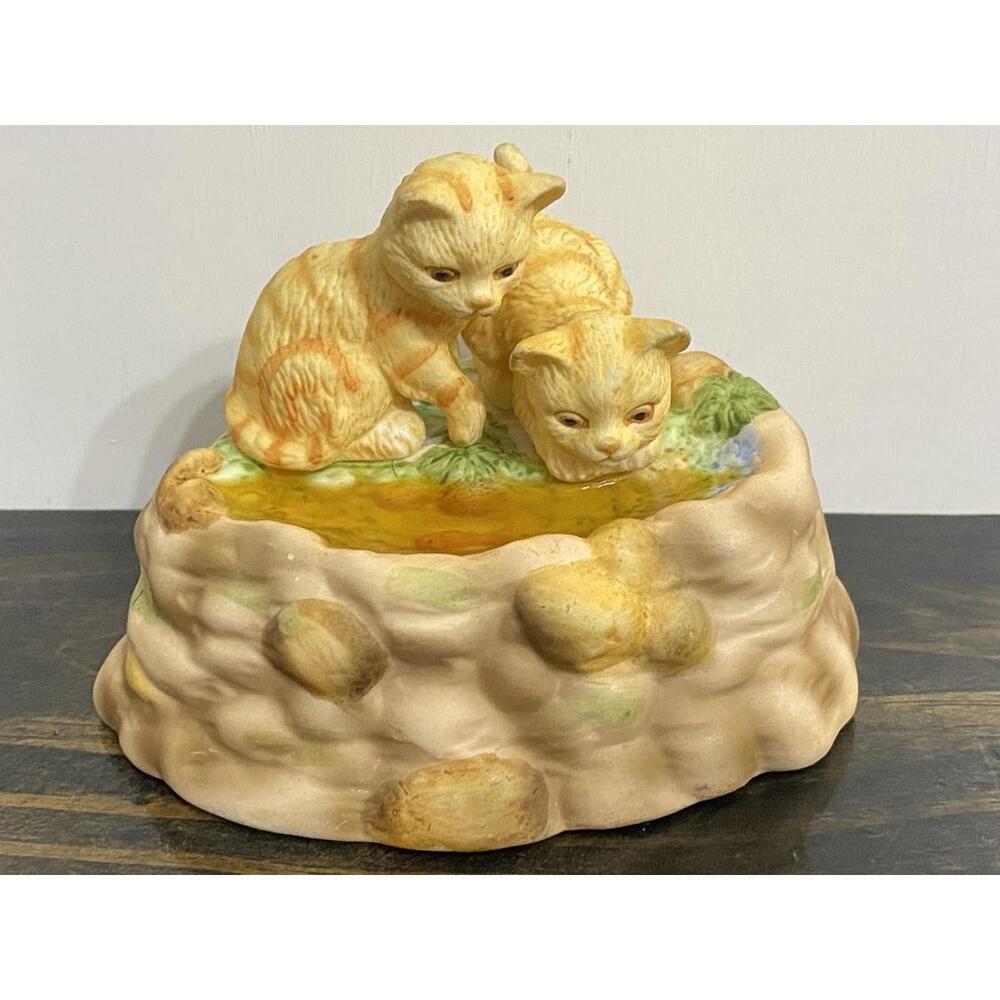 Enesco Playmates Cat Figurine Music Box